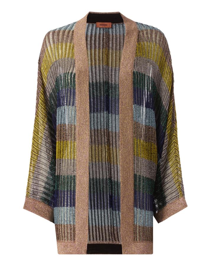 Missoni Dolman Sleeve Striped Lurex Cardigan