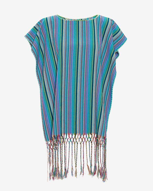 Miguelina Vega Stripe Poncho
