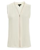 Rag And Bone Rag & Bone Valarie Zip Front Knit Top Ivory M