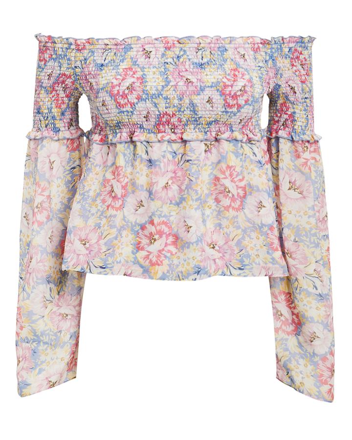 Exclusive For Intermix Intermix Lucy Off Shoulder Top Light Floral M