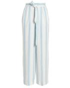 Frame Striped Linen Pants Ivory/blue Stripe 4