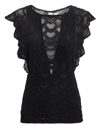 Nightcap Clothing Caletto Lace Top Black L
