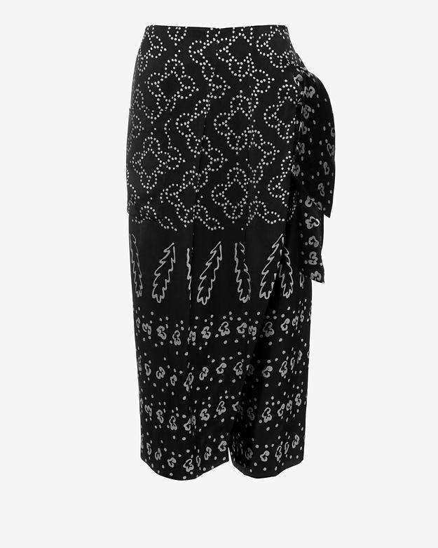 Thakoon Draped Front Printed Culotte Pant
