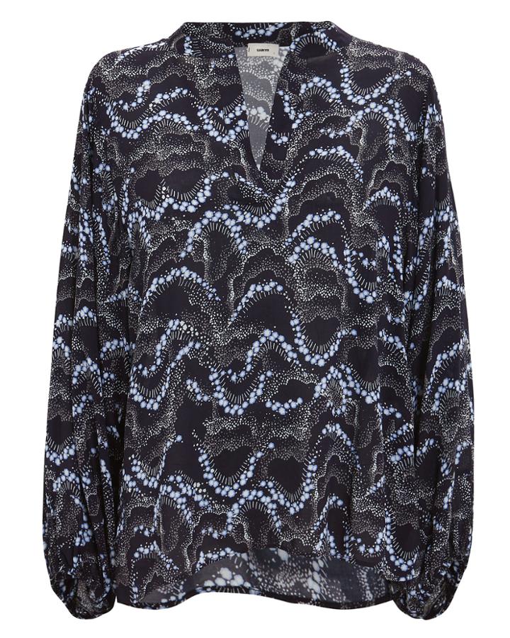 Warm Love Street Blouse Navy 1