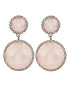 Elizabeth Cole Pink Quartz Drop Earrings Pink/crystal 1size