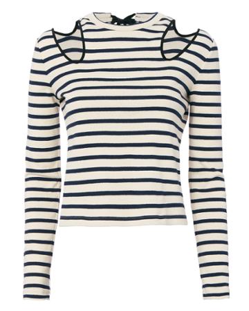 A.l.c. On Duty Iyla Open Shoulder Striped Top