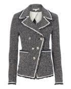 Veronica Beard Carroll Boucl Knit Jacket Grey Zero