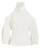 Cushnie Cady Cold Shoulder Top White 8