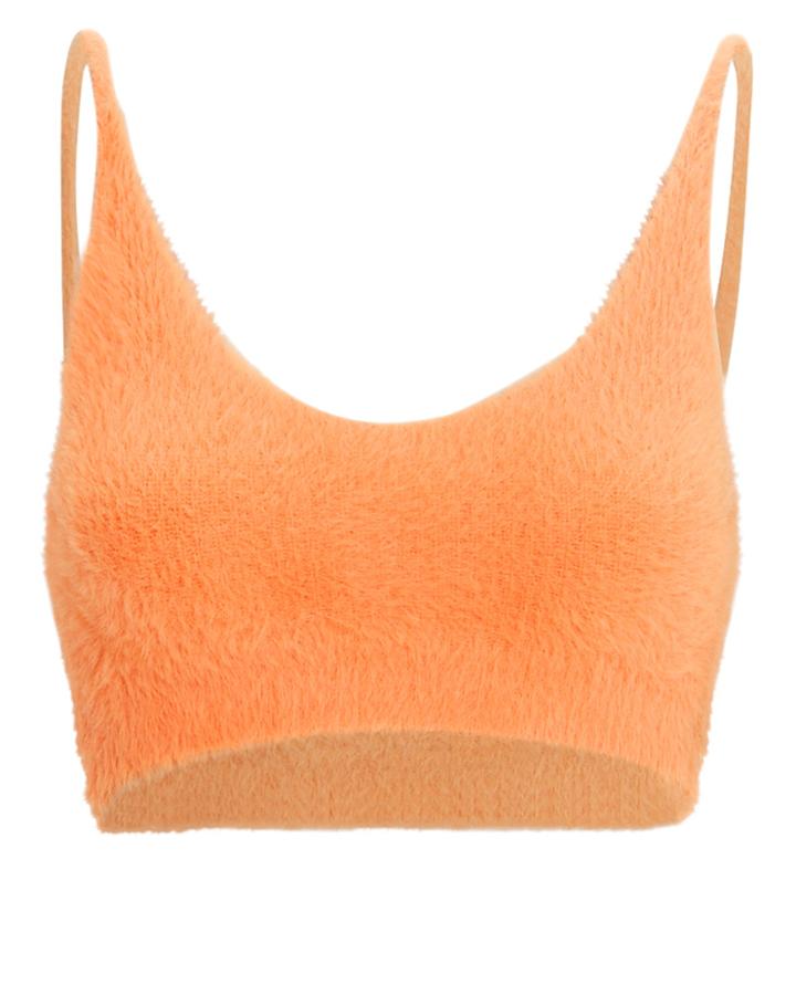 For Love & Lemons Kristen Cropped Tank Orange S