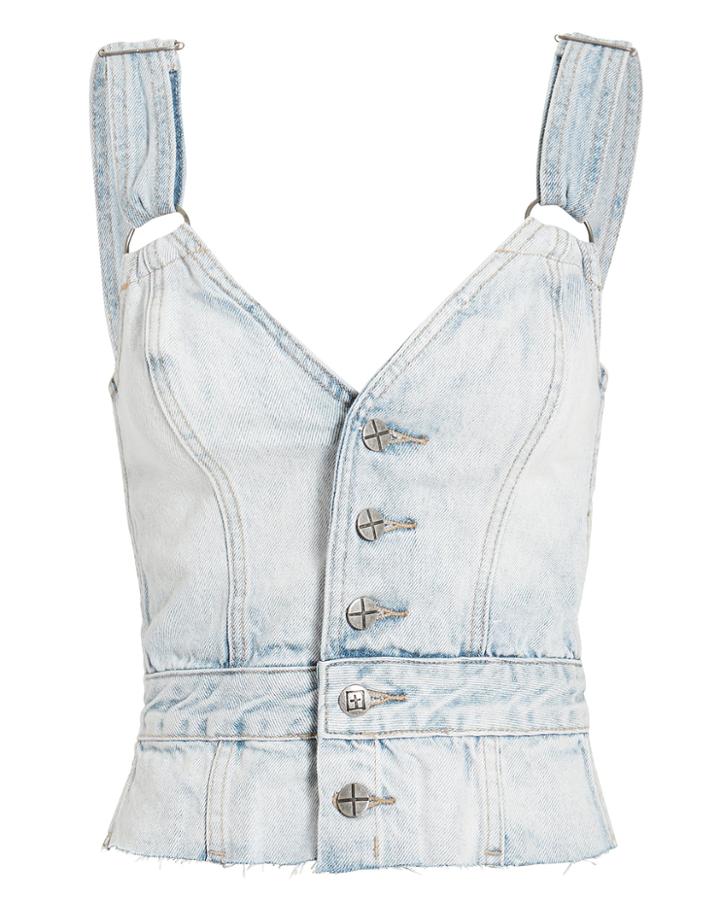 Ksubi Chillz Limits Top Light Blue Denim L