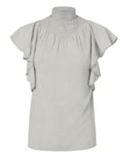 Annak Anaak Grey Mock Neck Top Denim-lt 1