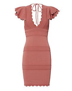 Torn By Ronny Kobo Rafela Ruffle Sleeve Dress