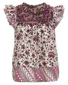 Ulla Johnson Nuru Top Fuchsia Patchwork 2