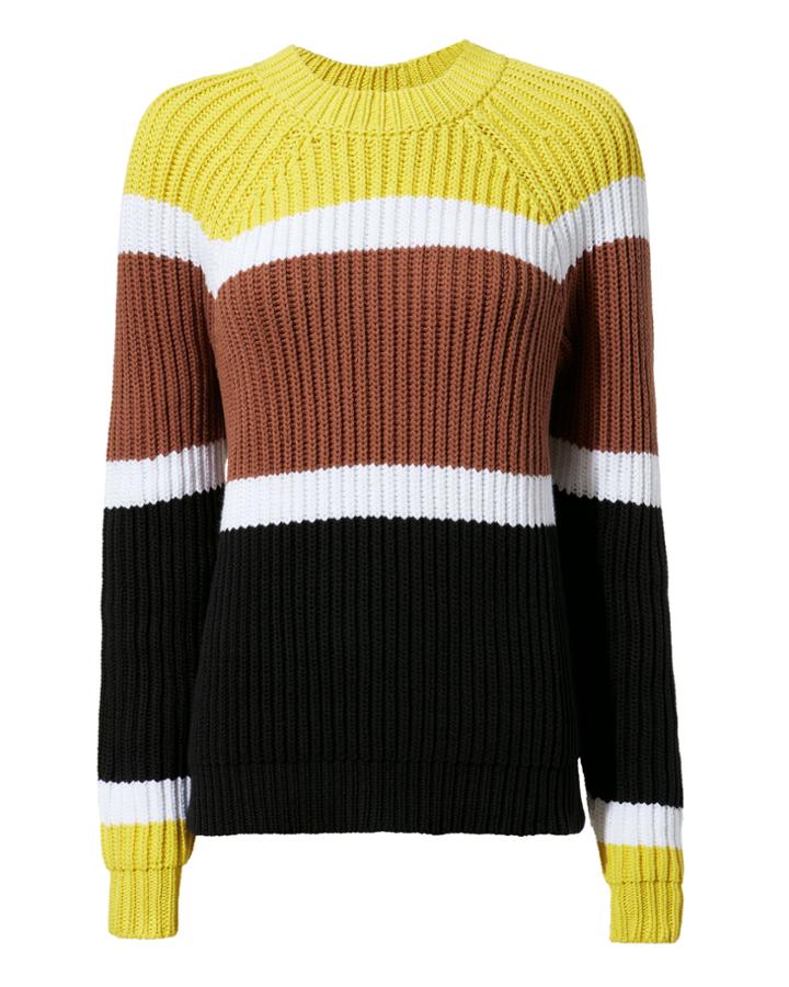 Derek Lam Colorblocked Sweater Yellow S