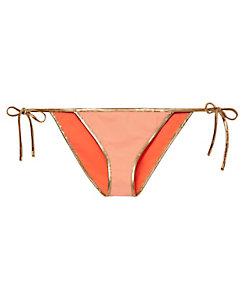 Tooshie Reversible Orange Side Tie String Bikini Bottom