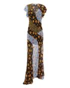 Veronica Beard Kemper Mixed Floral Silk Maxi Dress Multi 4