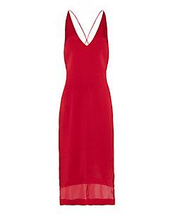 Dion Lee Red Satin Cami Dress