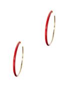 Jenny Bird Lola Red Large Hoops Red 1size