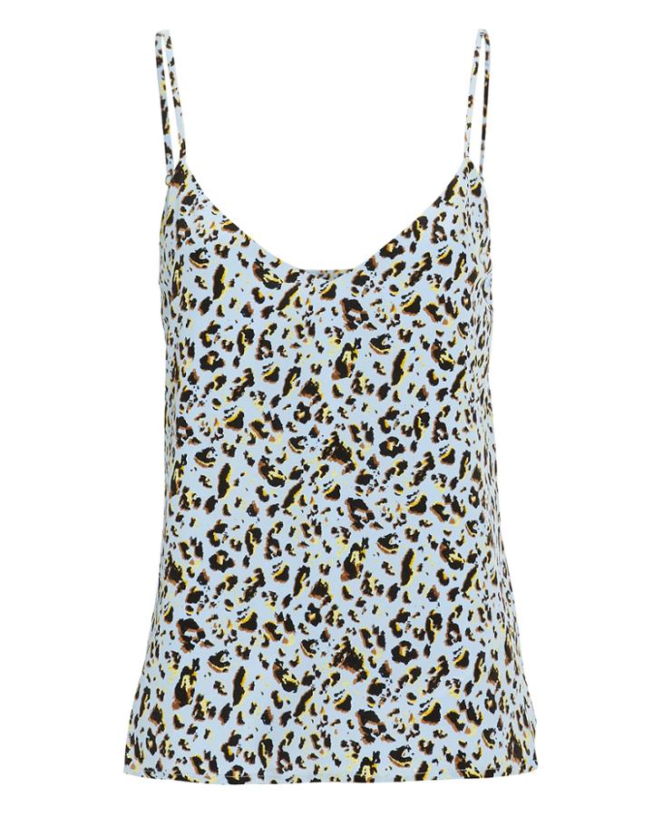 L'agence Jane Sauvage Tank Pale Blue/leopard Print P
