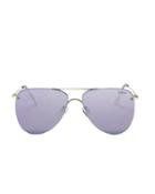 Le Specs The Prince Mirrored Lenses Flat Aviator Sunglasses