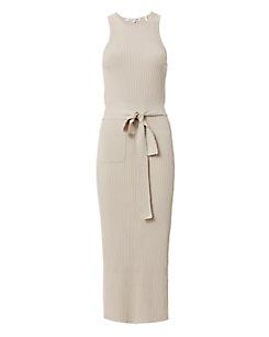 Helmut Lang Crme Cutout Wrap Dress