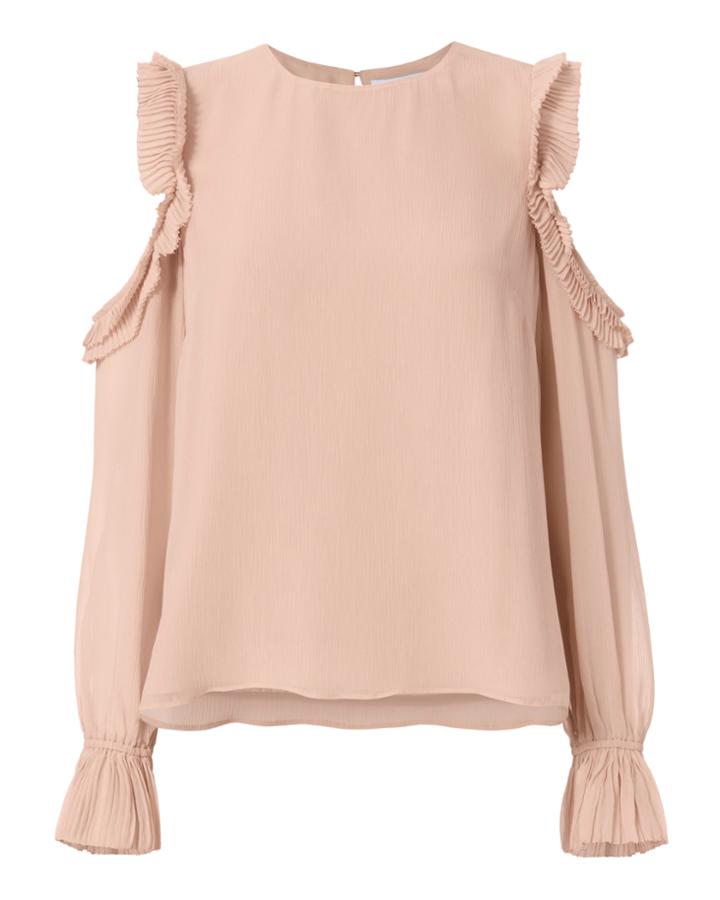 Exclusive For Intermix Nelly Ruffle Cold Shoulder Top