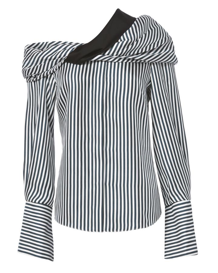 Hellessy Calla Asymmetrical Off Shoulder Top