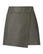 Exclusive For Intermix Jadyn Wrap Leather Mini Skirt