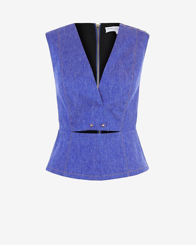 Derek Lam 10 Crosby Exclusive Studded Denim Top