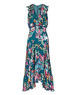 Saloni Rita Floral-printed Midi Dress