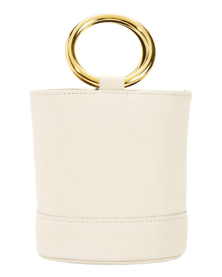 Simon Miller Bags Simon Miller Bonsai White Leather Mini Bucket Bag White 1size