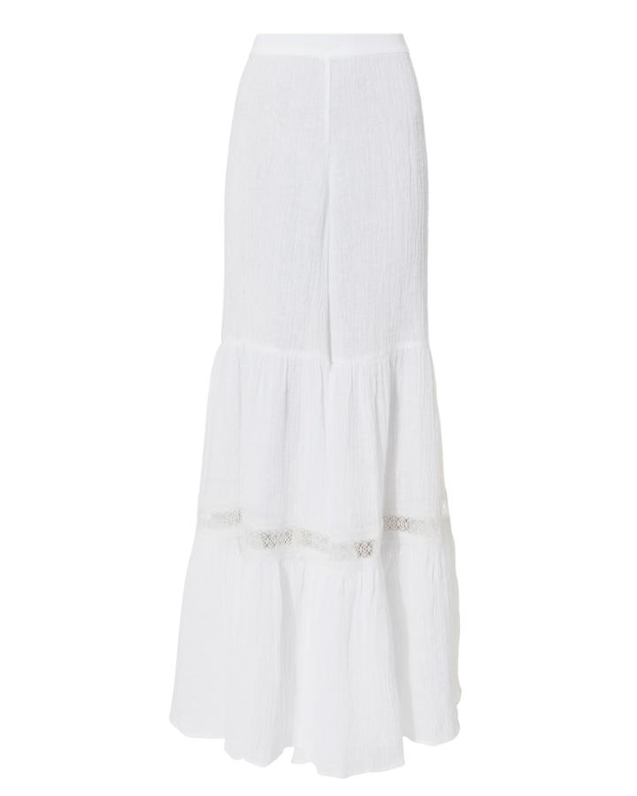 Alexis Minette Gauze Bell Bottom Pants White P