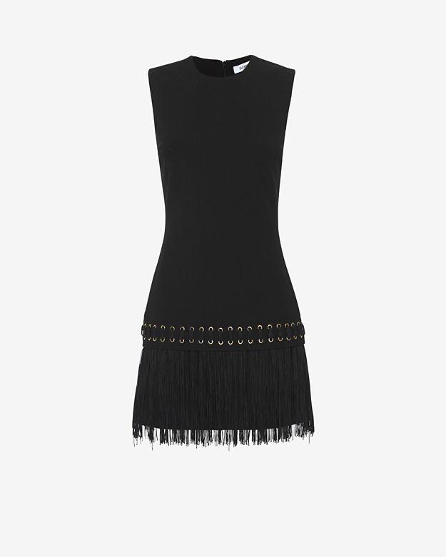 Elizabeth And James Eron Fringe Dress: Black
