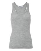 T By Alexander Wang Sheer Wooly Racerback Tank Grey-lt P
