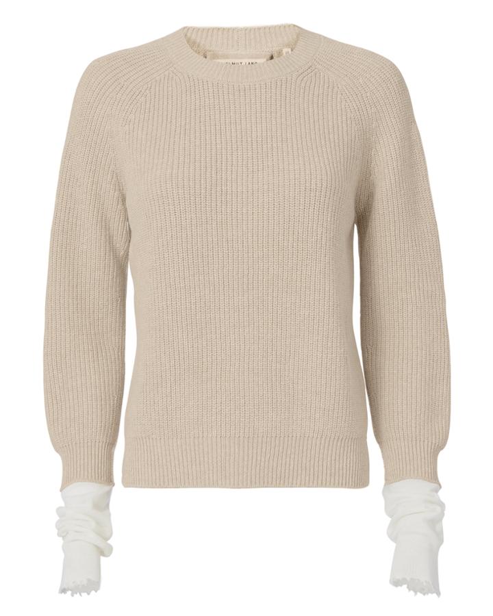 Helmut Lang Layered Knit Pullover Sweater