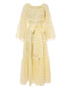 Lisa Marie Fernandez Sheer Peasant Dress Yellow 3