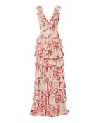Redemption Floral Printed Ruffle Long Dress