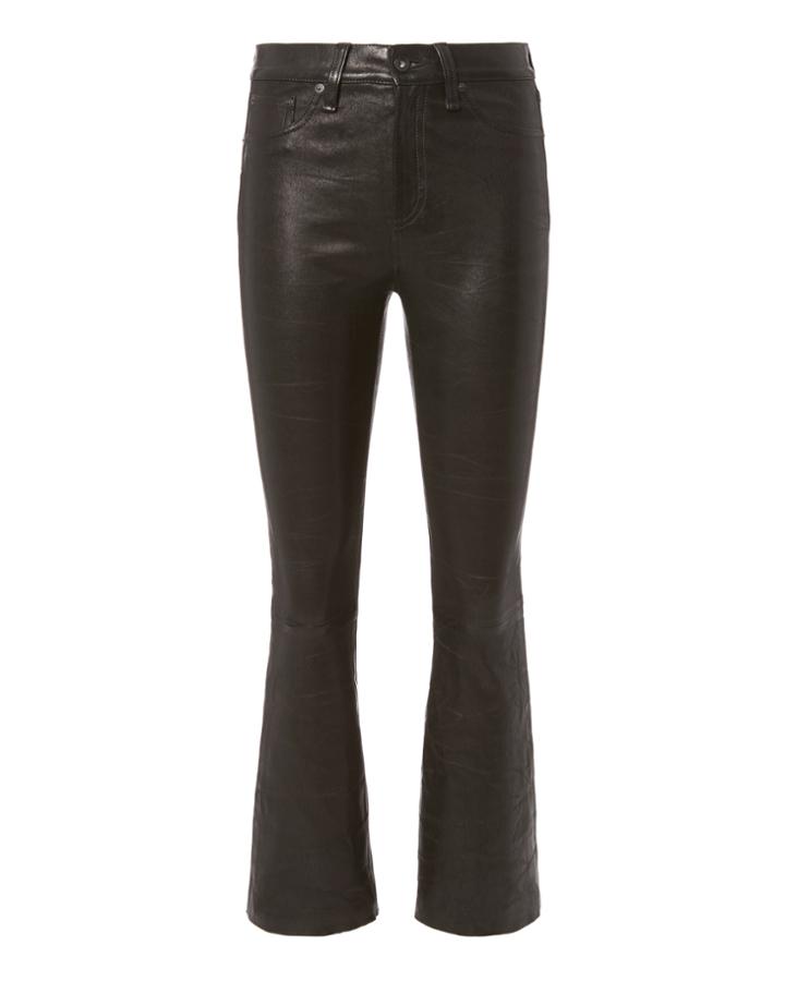 Rag & Bone Crop Flare Leather Pants
