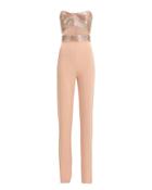 Cushnie Et Ochs Cushnie Strapless Beaded Bustier Jumpsuit Blush Zero