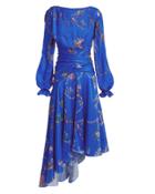 Preen By Thornton Bregazzi Diana Blue Floral Dress Blue P