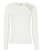 Cushnie Et Ochs Sienna Ring-detailed Knit Top White P