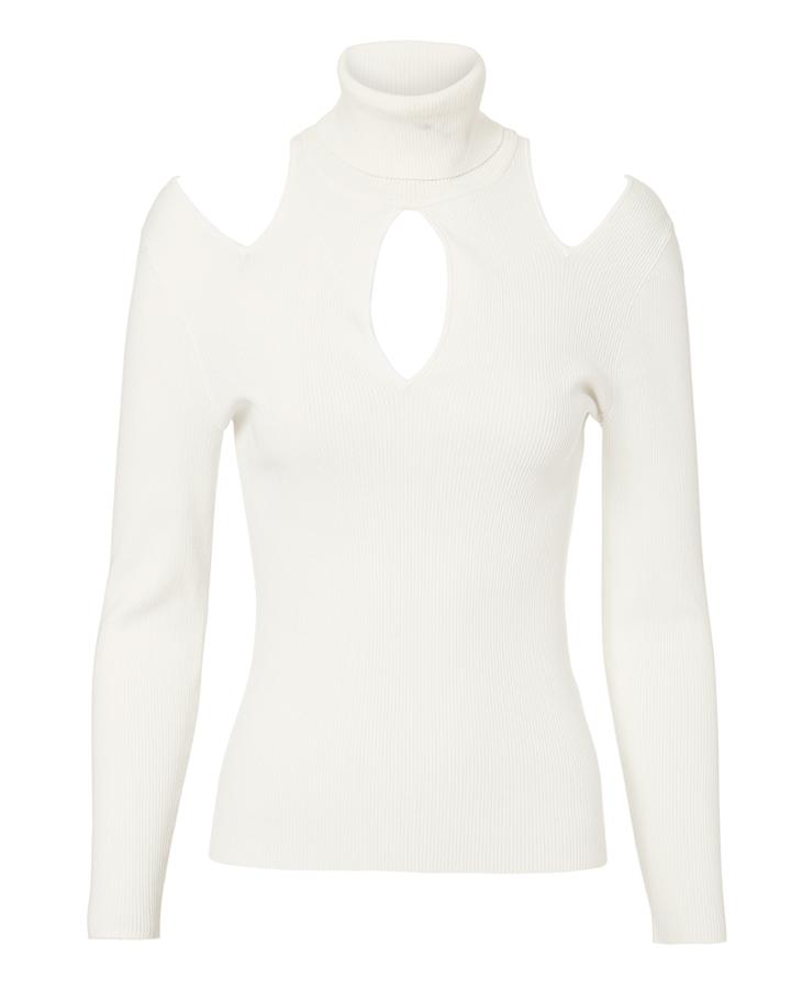 Alc A.l.c. Matera Cutout Knit Top White S