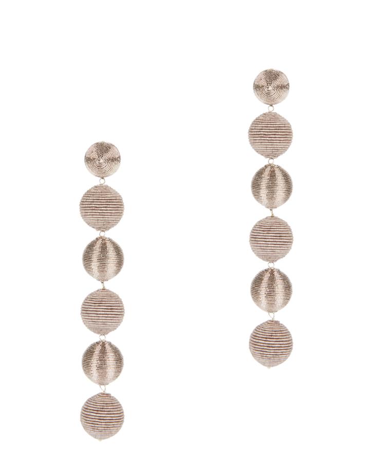 Suzanna Dai Pewter Gumball Drop Earrings Grey 1size
