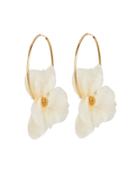 Mallarino Apple Orchid Hoop Earrings Ivory/gold 1size