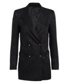 Blaze Milano Blazmilano Embossed Leopard Print Blazer Black 1