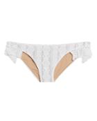 Jonathan Simkhai Lace Fringe Bikini Bottom White M