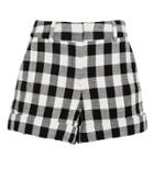 Veronica Beard Carito Gingham Tweed Shorts Black/white 2