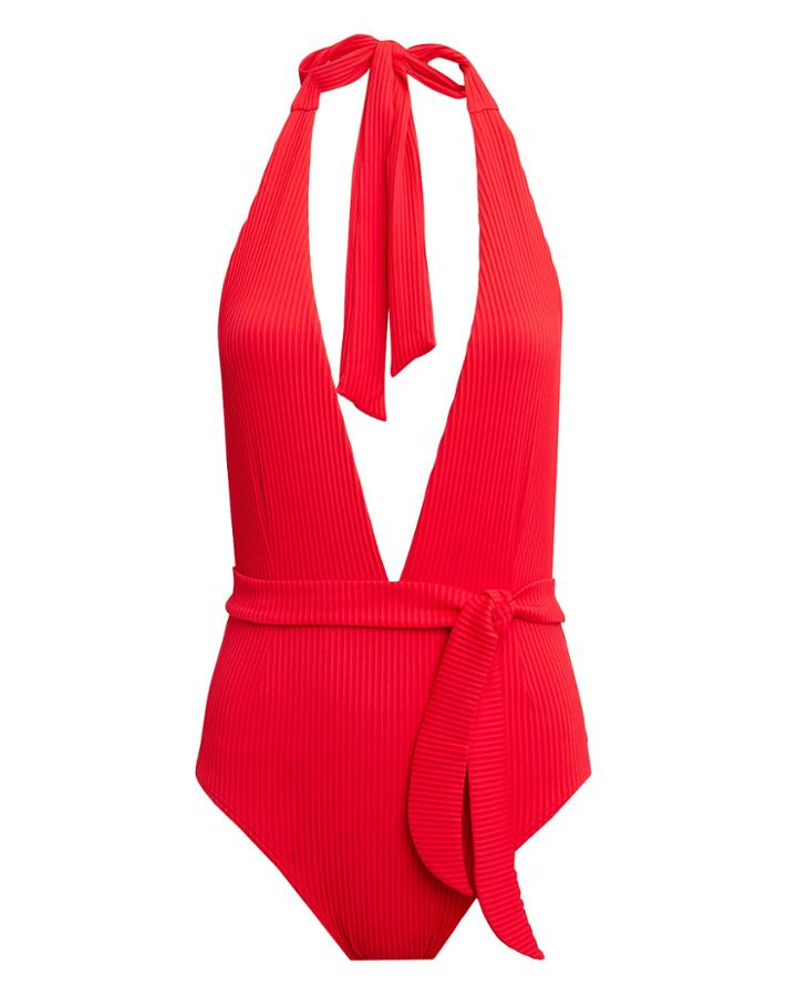 Alexandra Miro Eva One Piece Swimsuit Red M