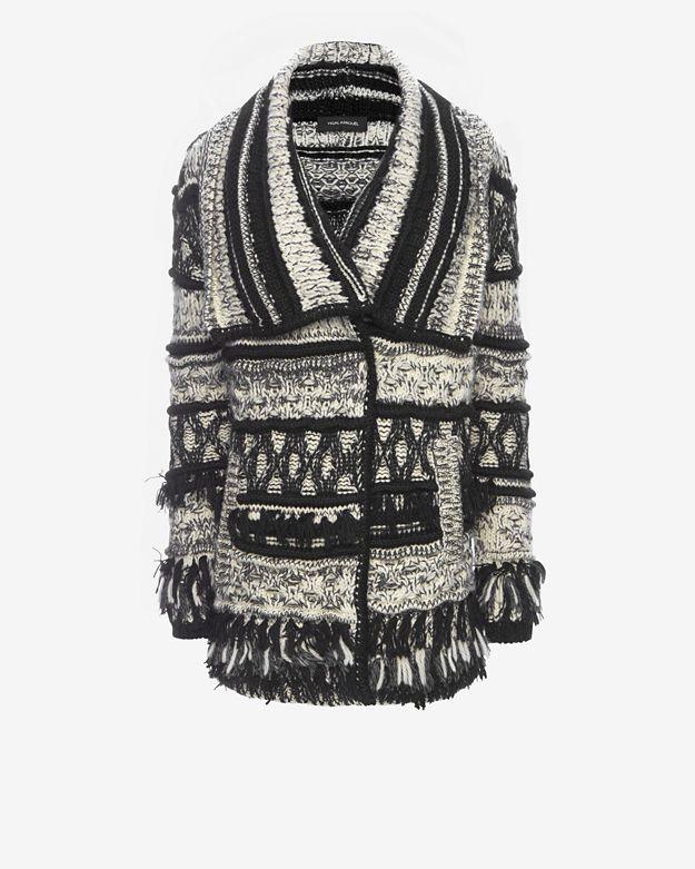 Yigal Azrouel Fringe Trim Throw Sweater