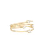 Zoe Chicco 3 Band Mixed Diamond Ring Gold 6.5